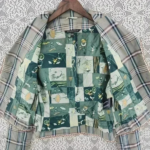 Bernardo Plaid women's blazer 6 - Picture 3 of 7